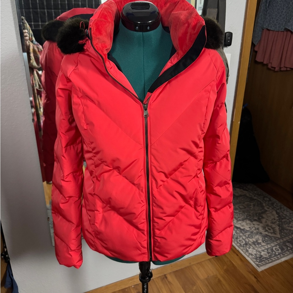OBERMEYER peony red ski jacket, size 12.